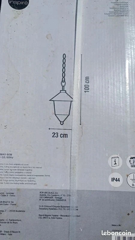 New inspire brand Zagreb model outdoor pendant light – photo 3